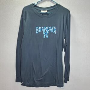 Simply Southern Grandma Long Sleeve Tee Blue Bow Graphic Shirt Women’s M NWT